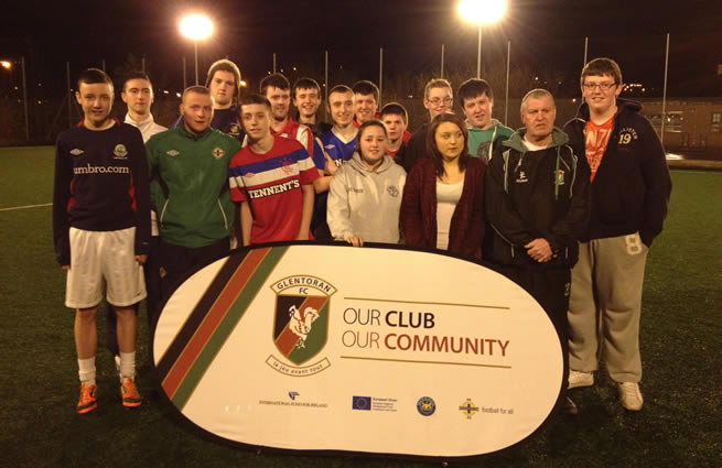 Glentoran Supports Cregagh YC and St Comgalls YC with CRED Programme